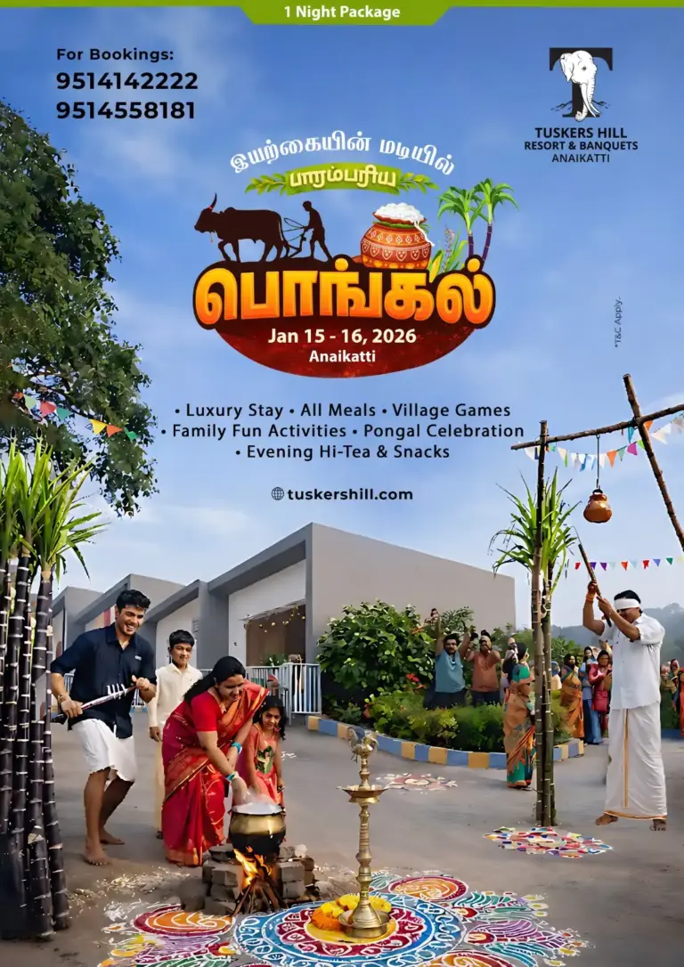 A Traditional Pongal Celebration in the Lap of Nature in Anaikatti, 1 Night / 2 Days Stay Package, 15-16 Jan 2026